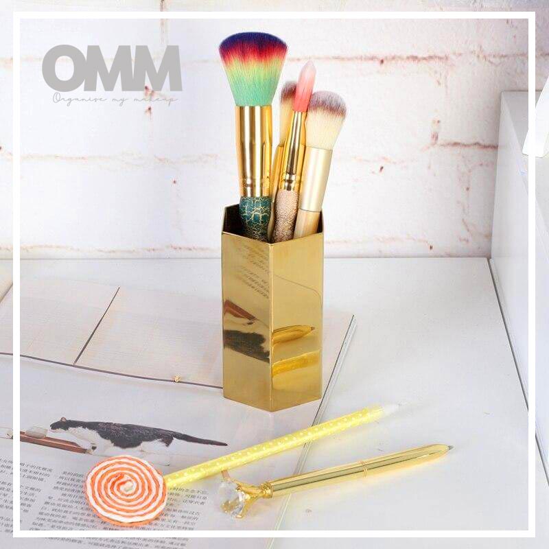 Nordic Lux Gold Makeup Brush Storage